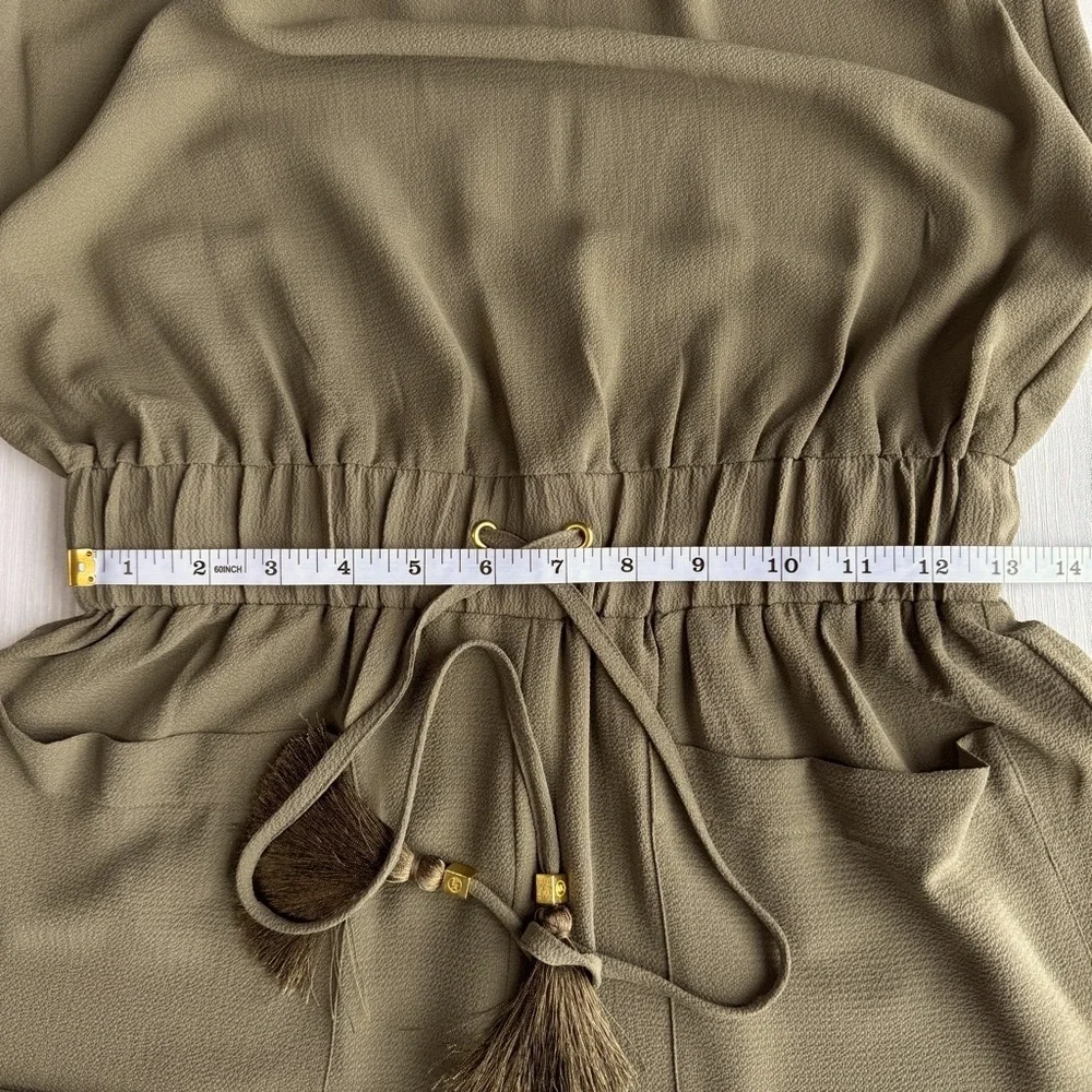 MICHAEL KORS Off Shoulder Jumpsuit XS Olive  Green Jogger Athflow‎ Casual